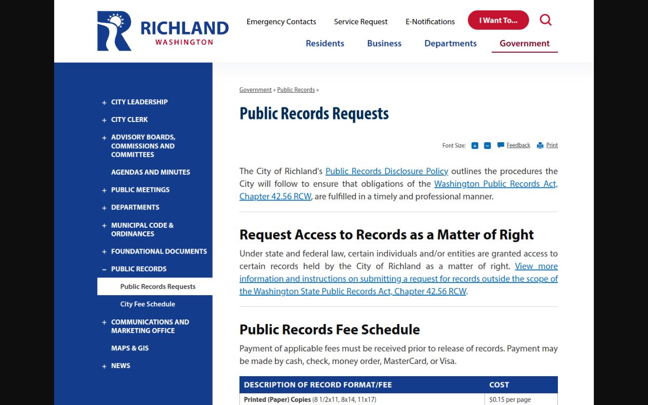 Richland Phone Directory - Richland Public Records