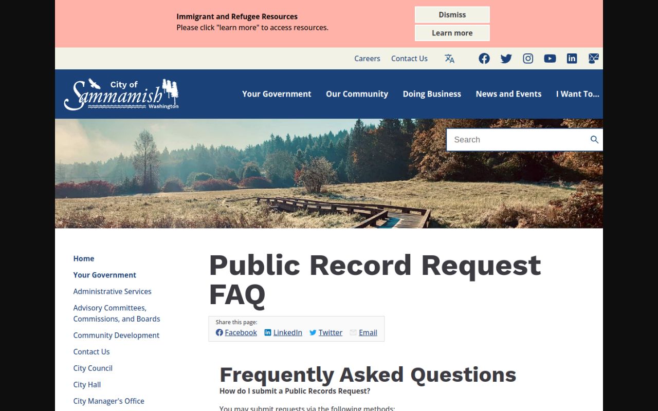 Sammamish Phone Directory - Sammamish Public Records FAQ