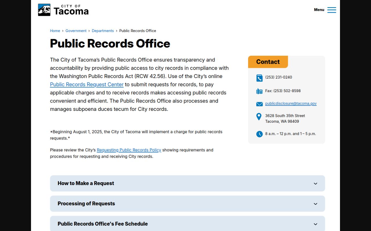 Tacoma Phone Directory - Tacoma Public Records