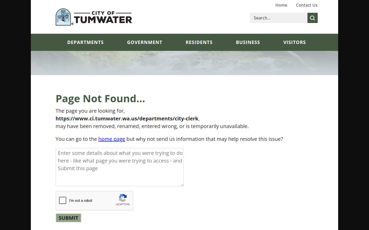 Tumwater Phone Directory - Tumwater City Clerk
