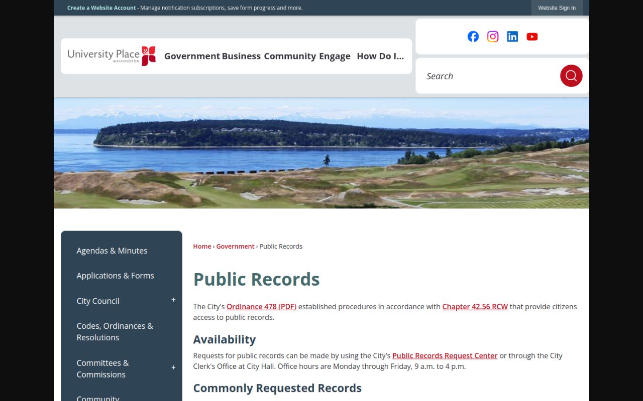 University Place Phone Directory - University Place Public Records