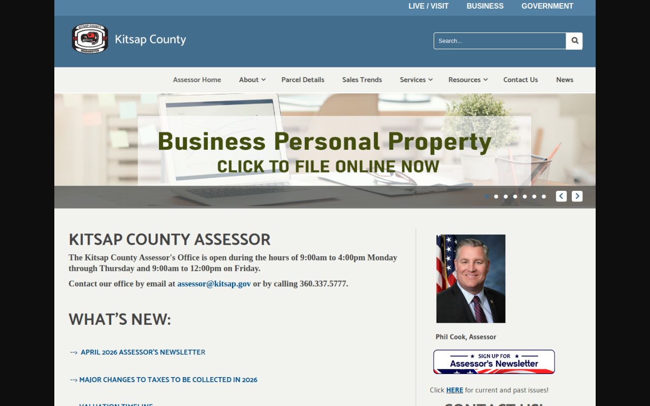 Kitsap County Phone Directory assessor office page
