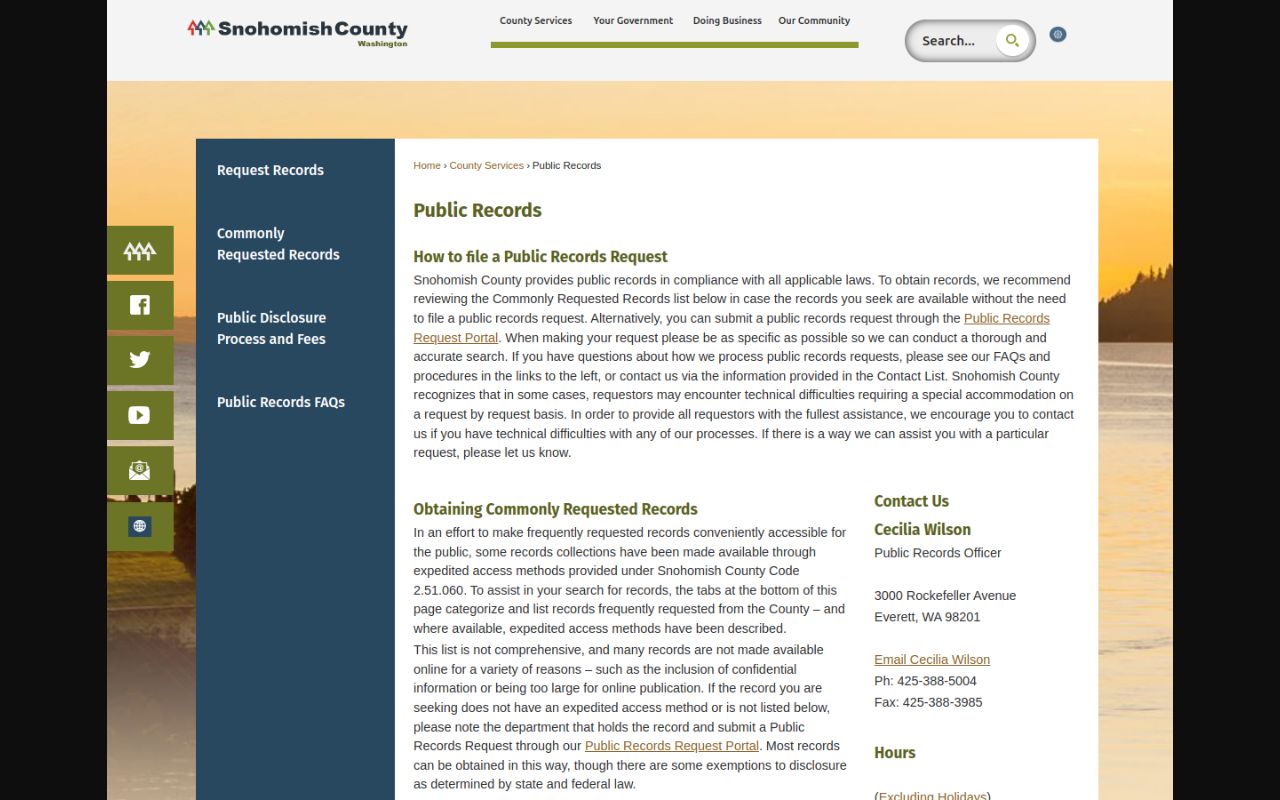 Snohomish County Phone Directory - Public Records